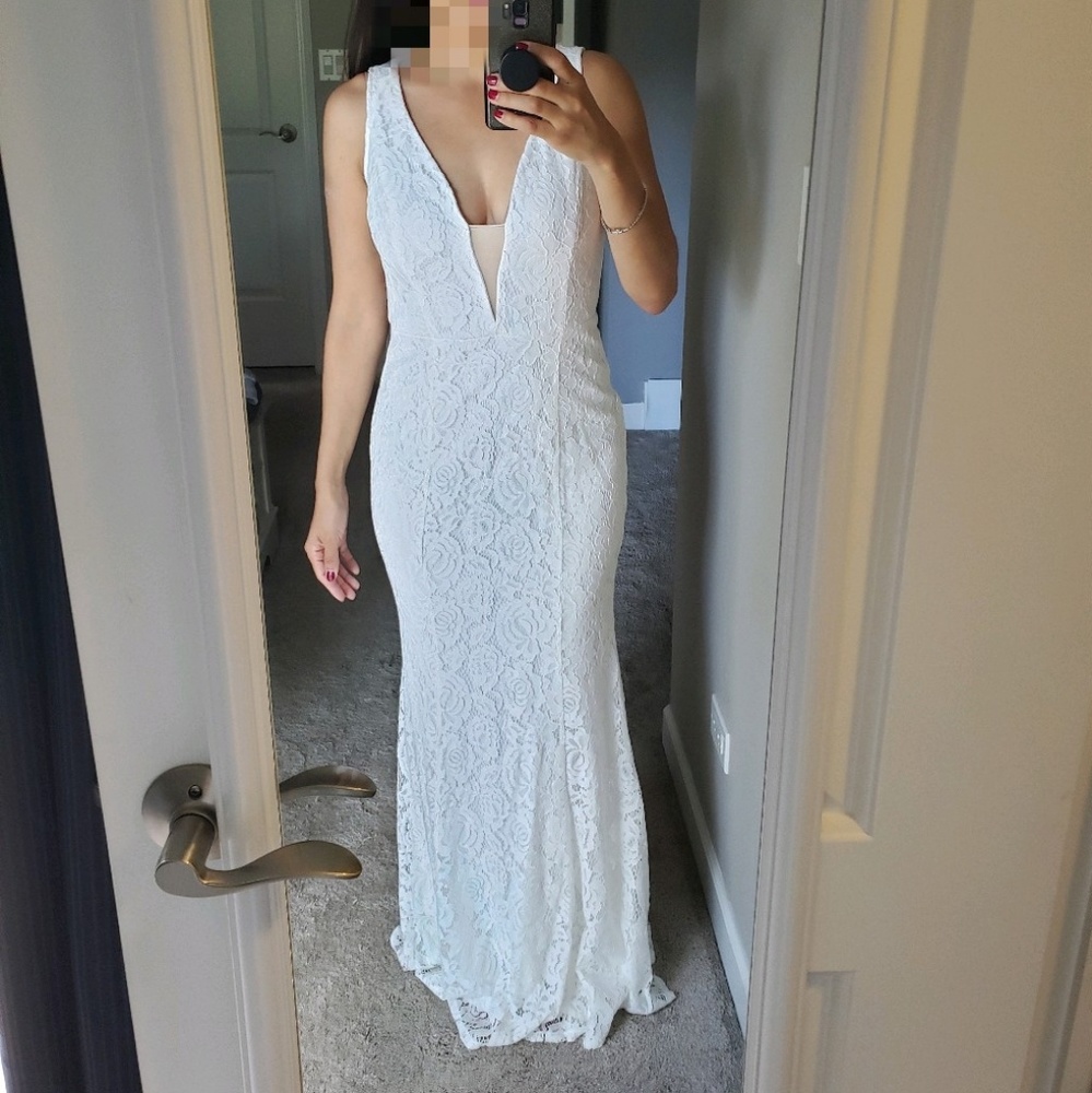 Lulus Everly White Lace Maxi Dress